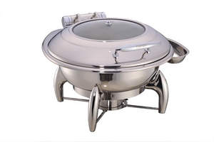 China Round Chafing Dish with Glass Lid