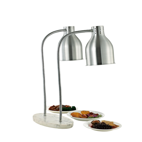 Stazione di riscaldamento a doppia lampada per cucina commerciale