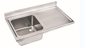 Stainless Steel Single Bowl with Drainboard Kitchen Sink